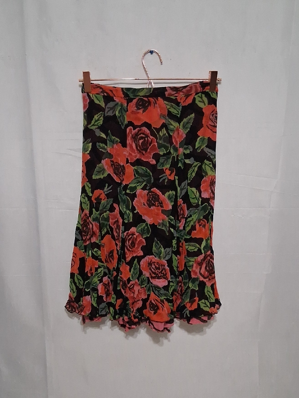 Vtg 90s Sarah Arizona 2-in-1 Reversible Midi Skirt S Boho Whimsigoth Cottagecore